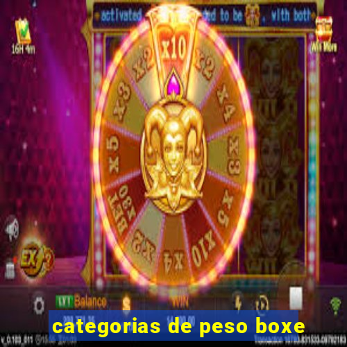 categorias de peso boxe